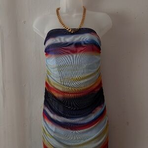 Caution to the Wind: Cocktail Midi Dress